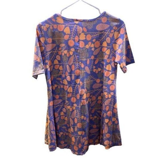 💕3/$30💕 LuLaRoe Blue and Orange Floral Perfect T - Picture 2 of 8
